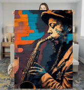 Let The Sax Speak Sherpa Blanket - Beyond T-shirts